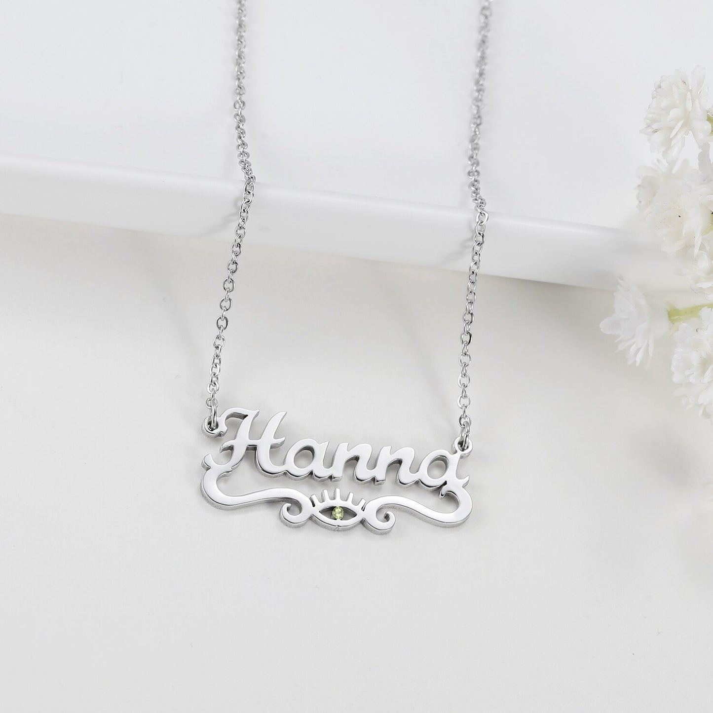 Hamsa Name Necklace