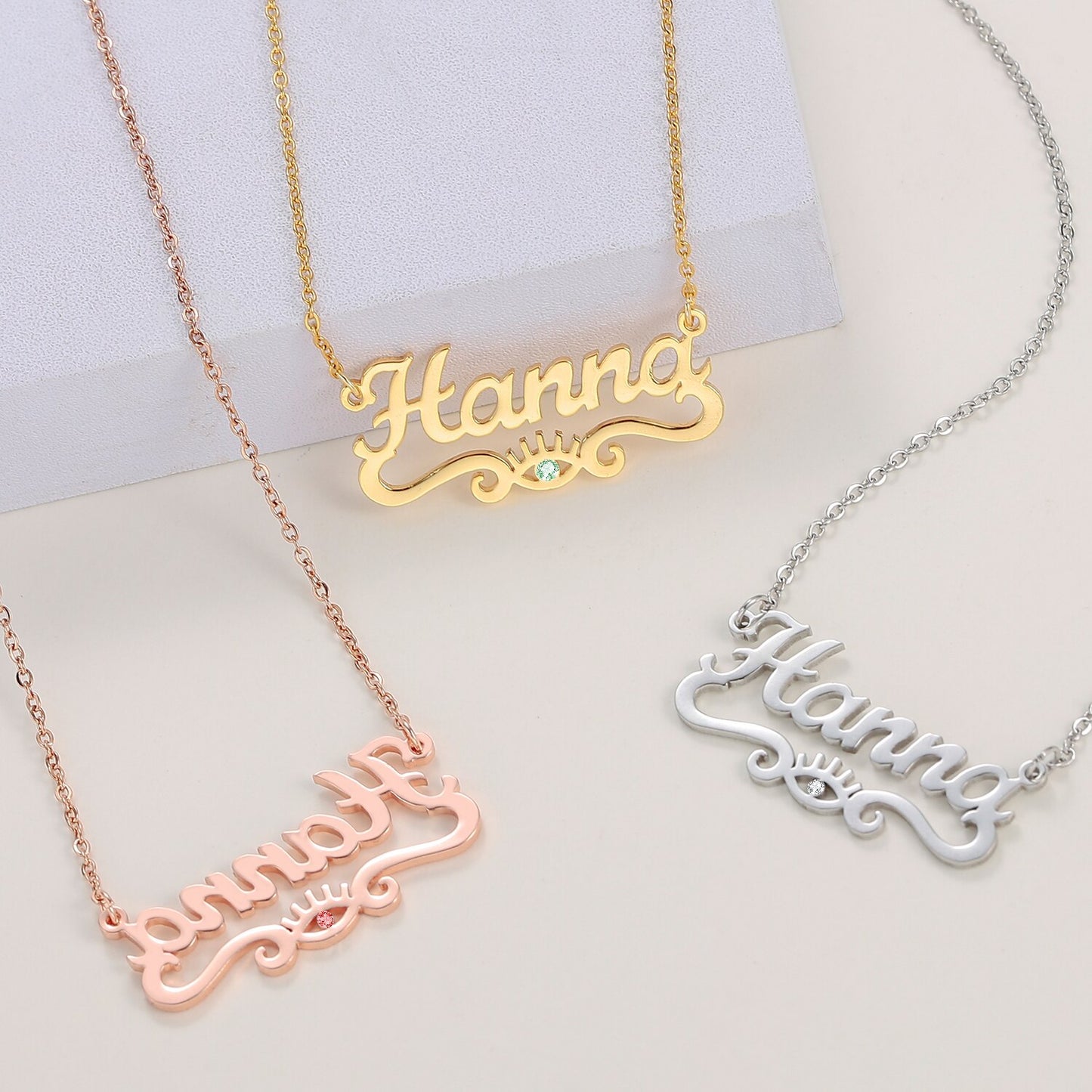 Hamsa Name Necklace